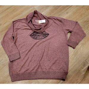 Torrid plus size top nwt 2 = 18-20  pink lips